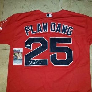 Signed Red Sox Jersey #25 Kevin Plawecki